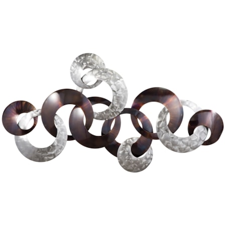 Obike Silver Finish/Purple Wall Decor