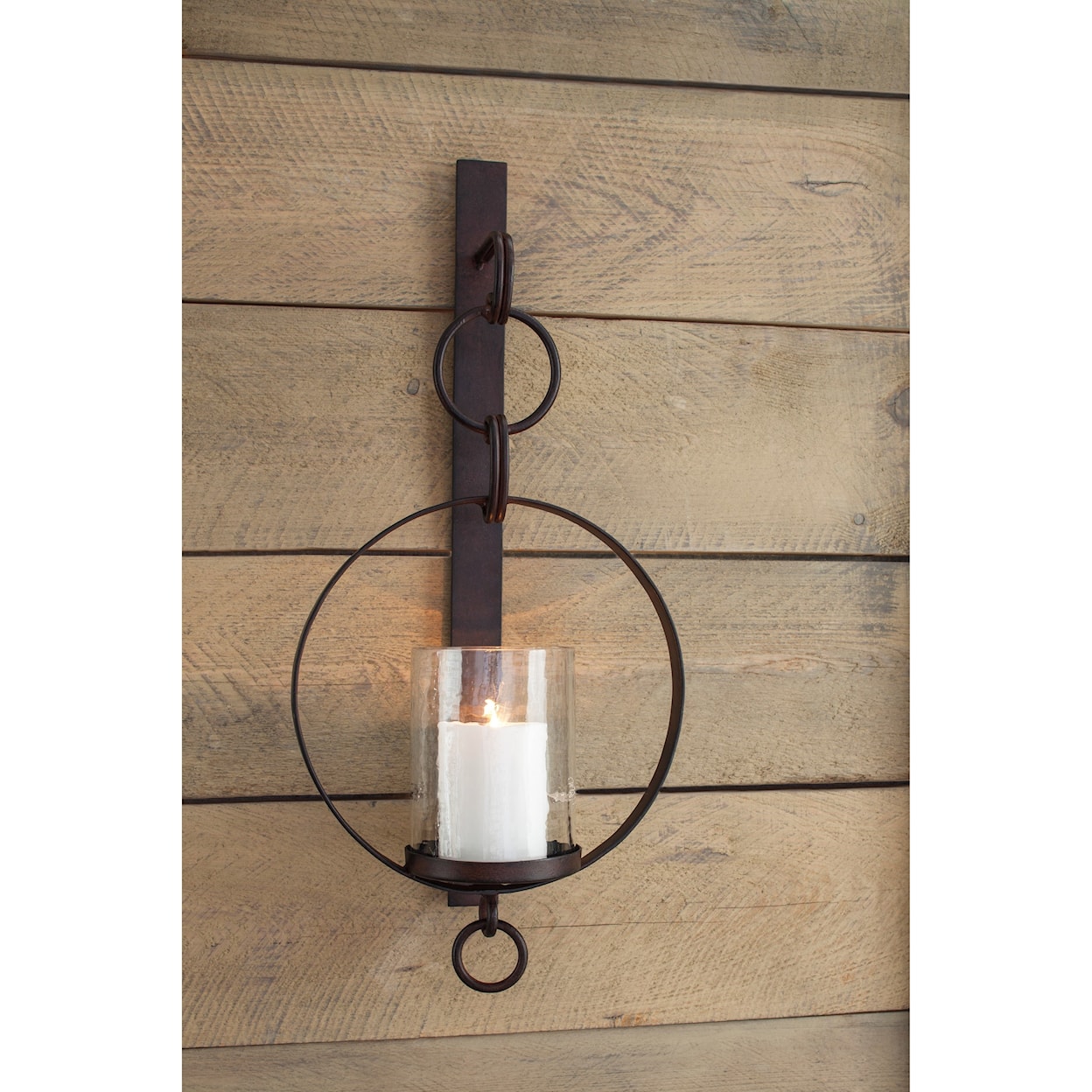 Signature Design by Ashley Wall Art Ogaleesha Brown Wall Sconce
