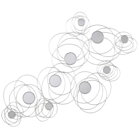 Desi Silver Finish Accent Mirror