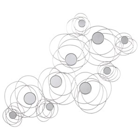 Desi Silver Finish Accent Mirror