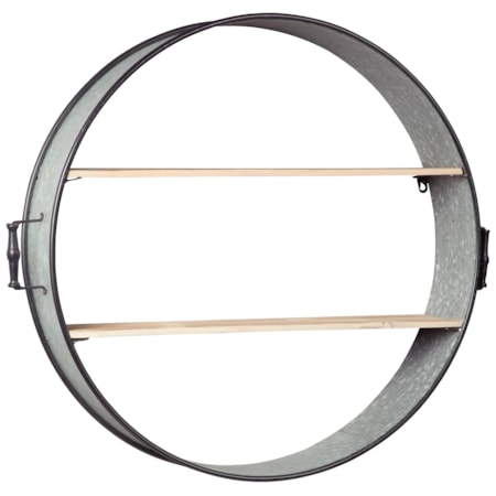 Eirny Antique Gray/Natural Wall Shelf