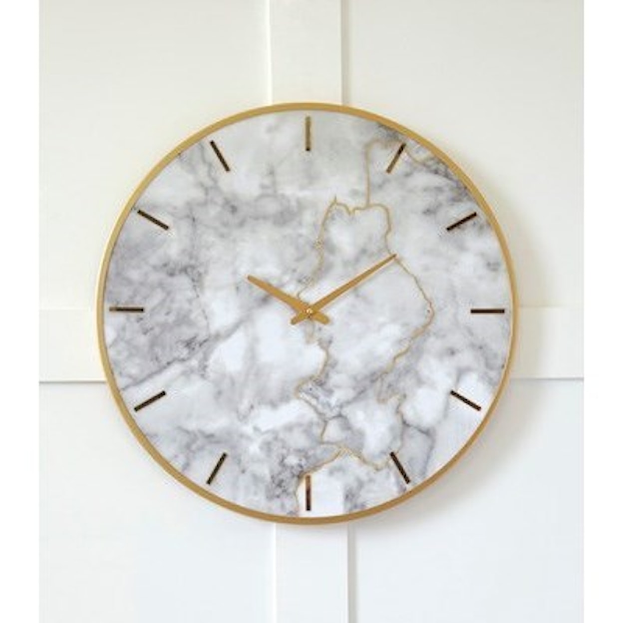 Ashley Wall Art Jazmin Gray/Gold Finish Wall Clock