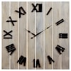 Signature Design by Ashley Wall Art Bronson Whitewash/Black Wall Clock