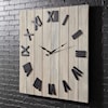 Signature Design Wall Art Bronson Whitewash/Black Wall Clock