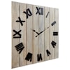 Signature Design by Ashley Wall Art Bronson Whitewash/Black Wall Clock