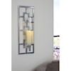 Signature Design by Ashley Wall Art Brede Silver Finish Wall Sconce
