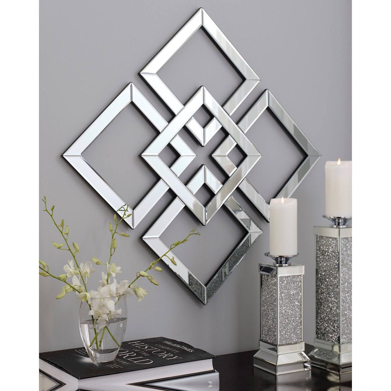 Signature Design by Ashley Wall Art Quinnley Accent Mirror