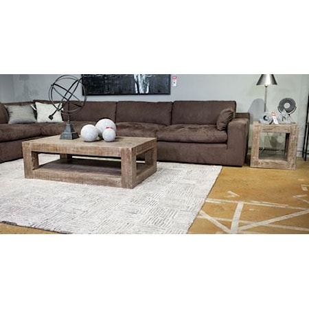 3 Piece Rectangular Coffee Table, Square End Table and Sofa Table Set