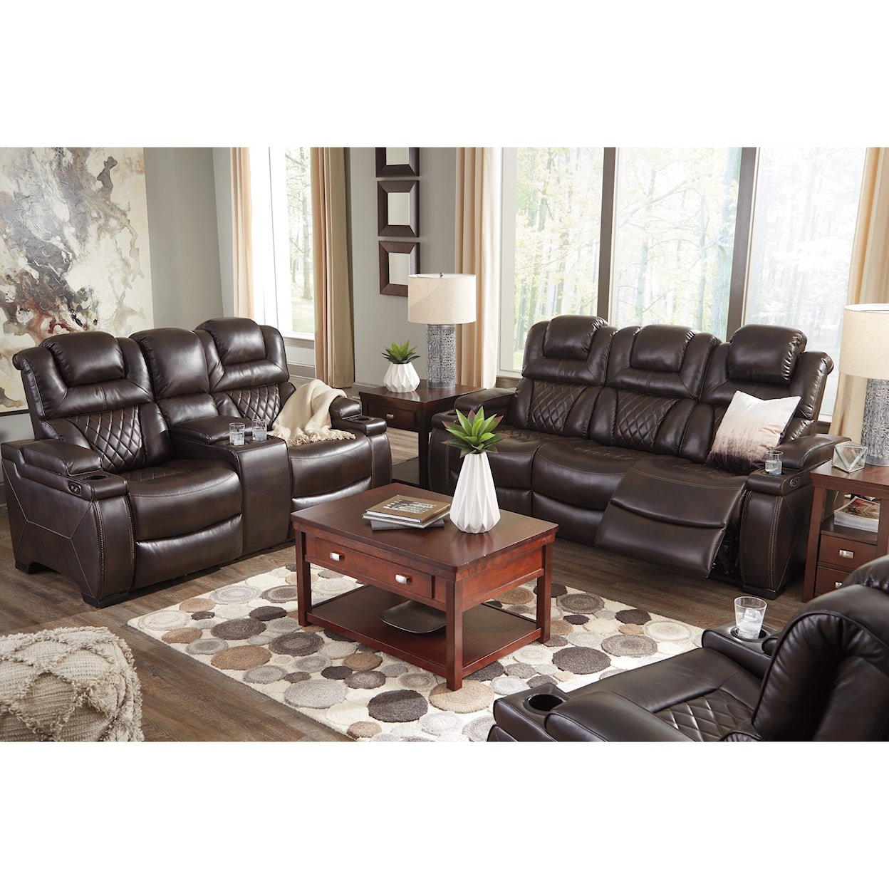 Ashley Signature Design Warnerton Reclining Living Room Group