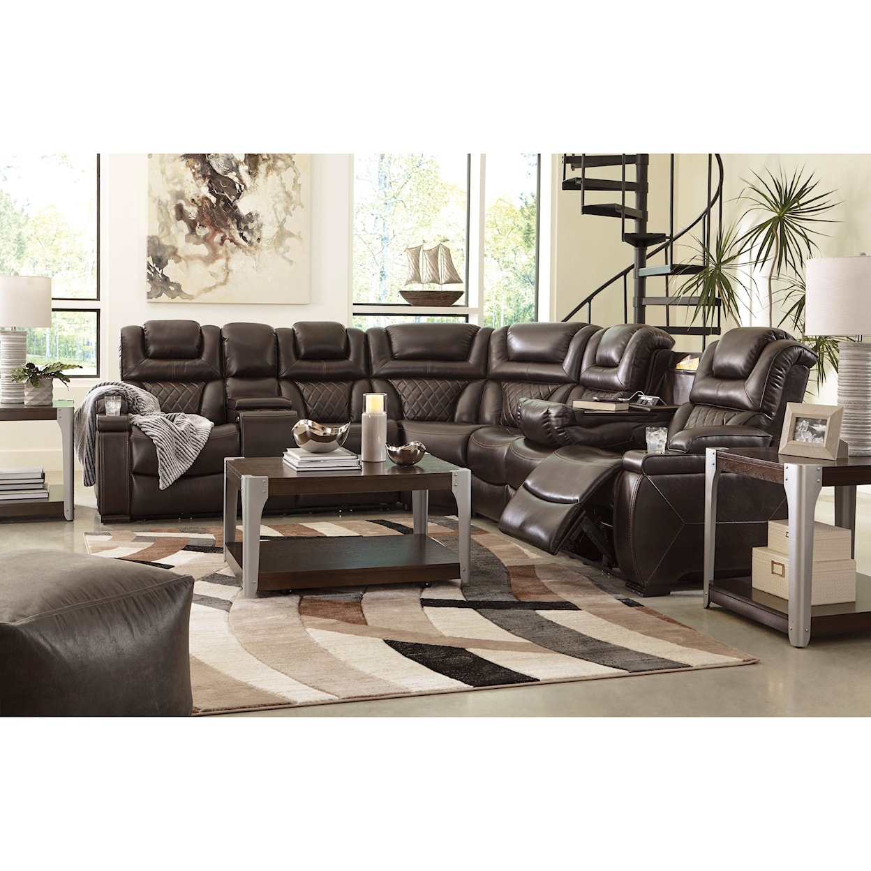 Signature Design by Ashley Furniture Warnerton Power Reclining Sectional