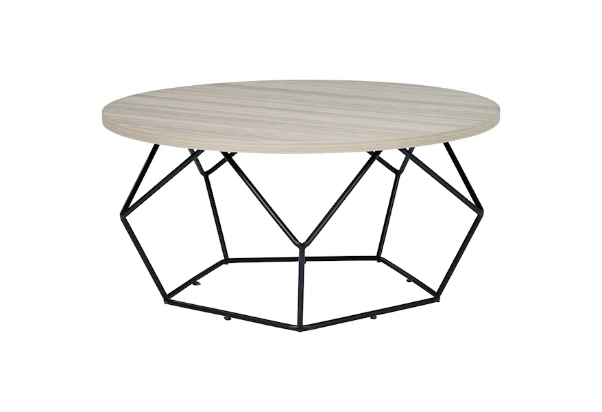 Waylowe Round Cocktail Table by Signature Design by Ashley at Value City Furniture