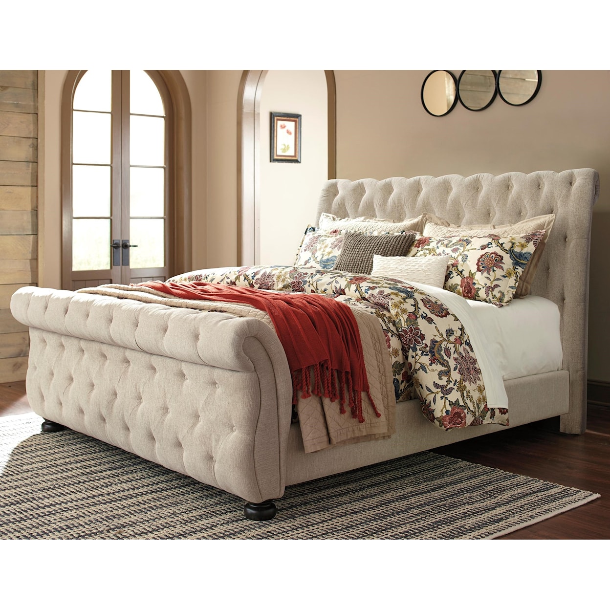 Signature Design by Ashley Willenburg California King Upholstered Sleigh Bed