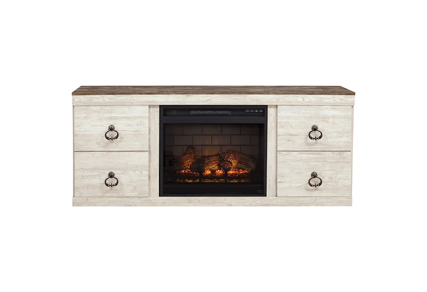 Willowton Fireplace Console by Signature Design by Ashley at Zak's Home Outlet