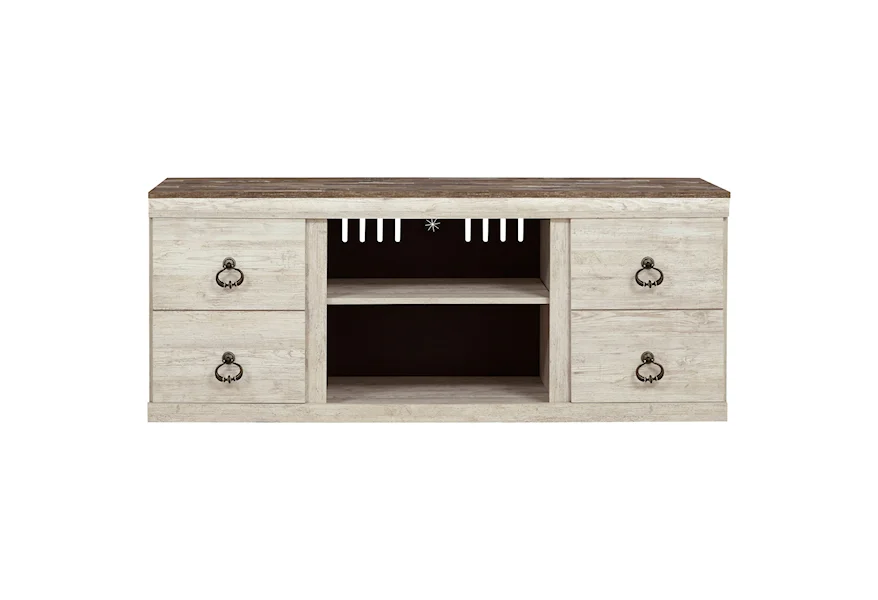 Willowton Large TV Stand by Signature Design by Ashley at Zak's Home Outlet