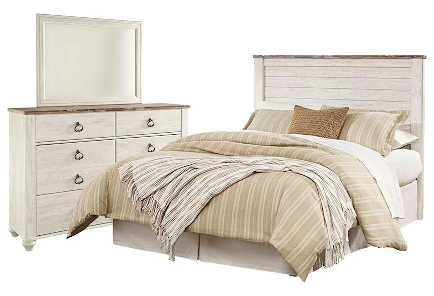 Willowton Queen Headboard Only, Dresser and Mirror by Ashley (Signature Design) at Johnny Janosik