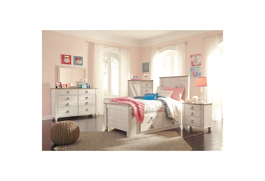Willowton Twin Bedroom Group by Signature Design by Ashley at VanDrie Home Furnishings