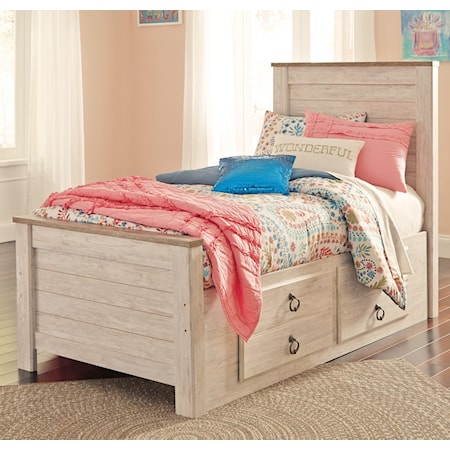 Twin Bed with Underbed Storage Drawers