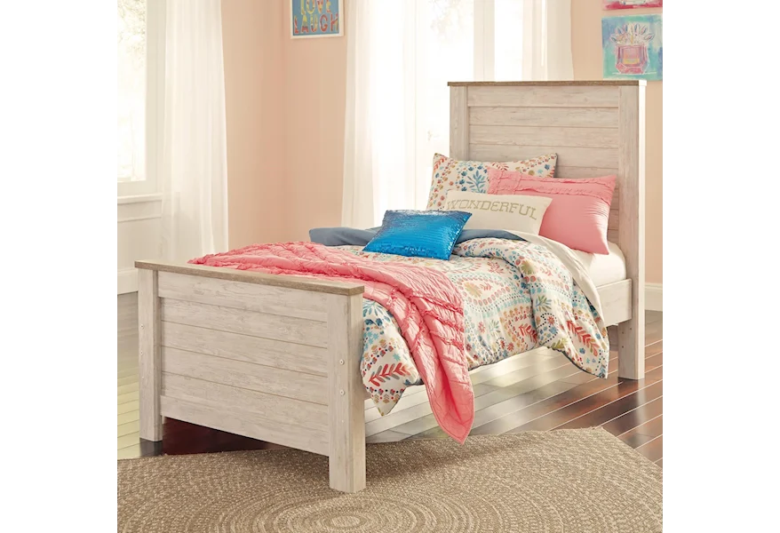 Willowton Twin Panel Bed by Signature Design by Ashley at Royal Furniture