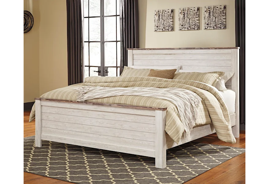 Willowton California King Panel Bed by Signature Design by Ashley at Furniture Fair - North Carolina