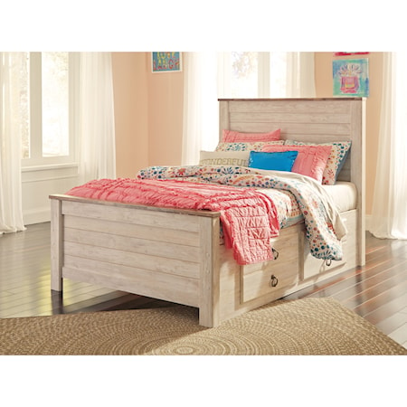 Full Bed with Underbed Storage Drawers