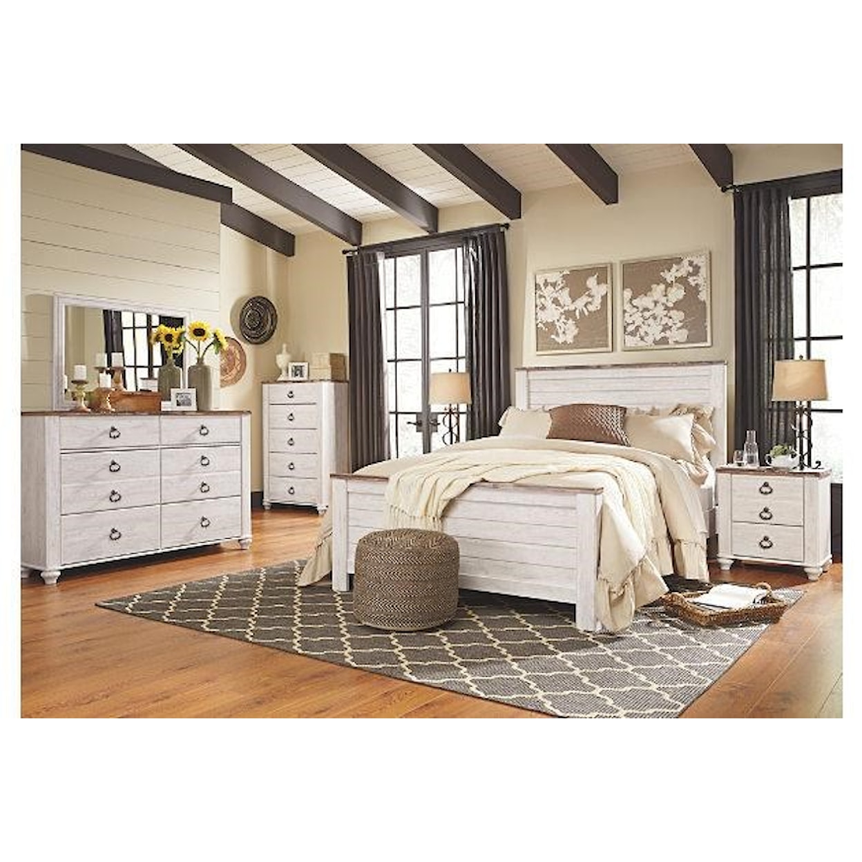 Signature Design by Ashley Willowton 6PC Queen Bedroom Group