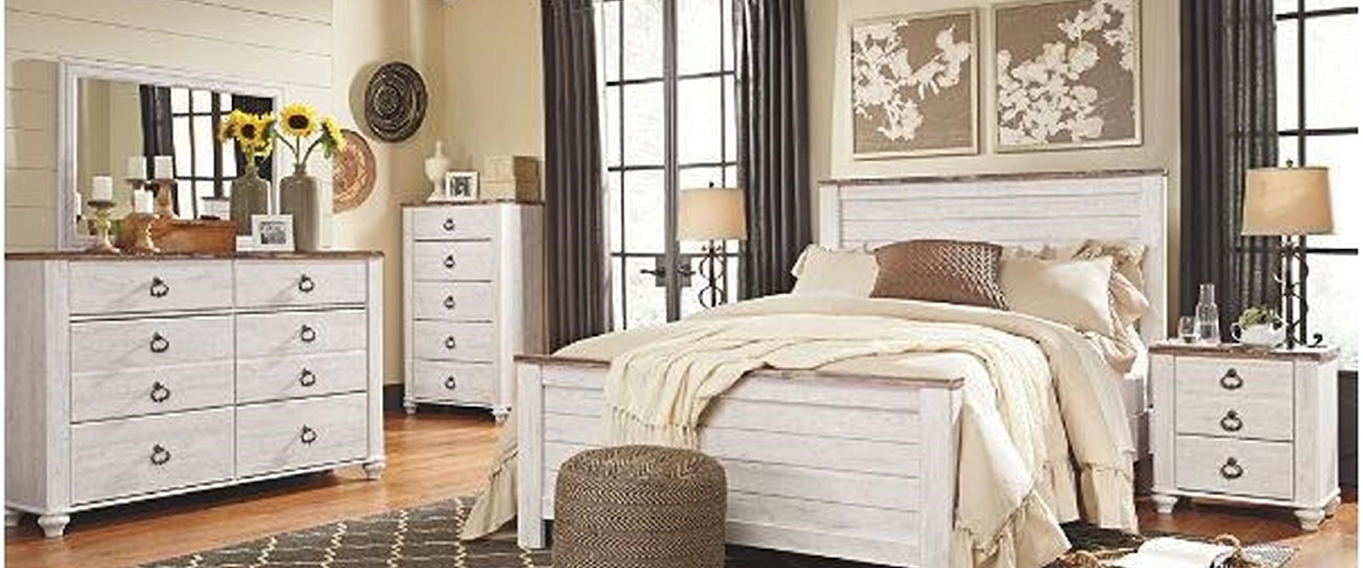 8PC KING BEDROOM WITH MATTRESS AND BOXSPRING