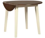 Signature Design by Ashley Woodanville 3-Piece Round Drop Leaf Table Set