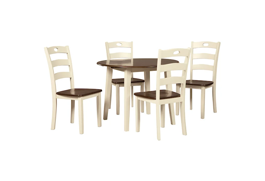 Woodanville 5-Piece Round Drop Leaf Table Set by Signature Design by Ashley at Furniture Fair - North Carolina