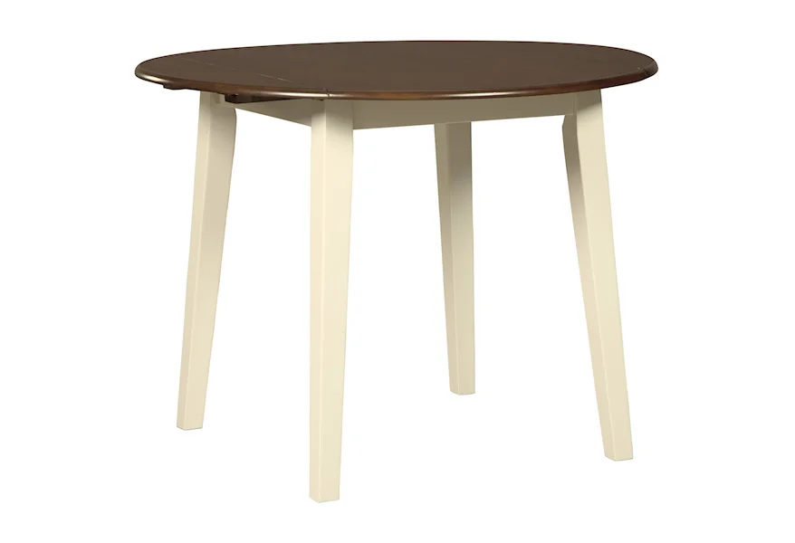 Woodanville Round Dining Room Drop Leaf Table by Signature Design by Ashley at HomeWorld Furniture