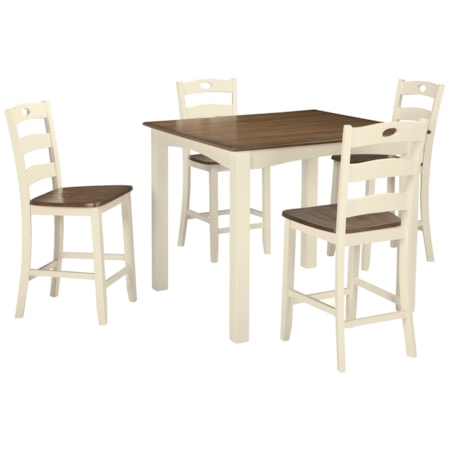 5-Piece Square Counter Table Set
