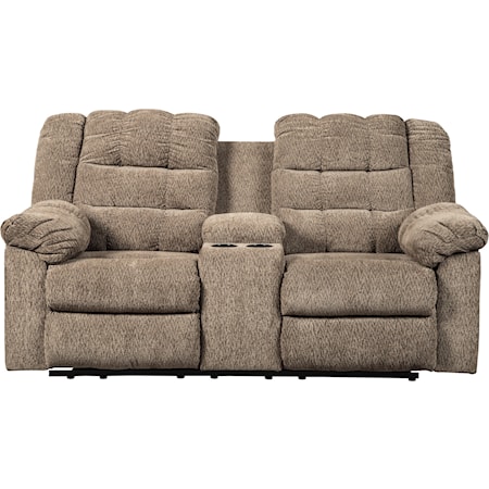 Double Reclining Loveseat w/ Console