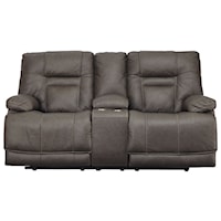 Power Reclining Loveseat with Storage Console and USB Ports