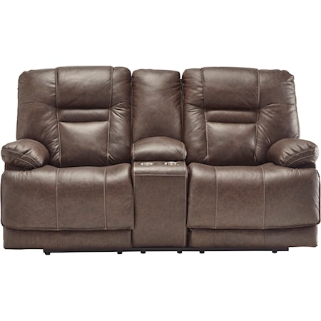 Leather TRIPLE Power Reclining Loveseat