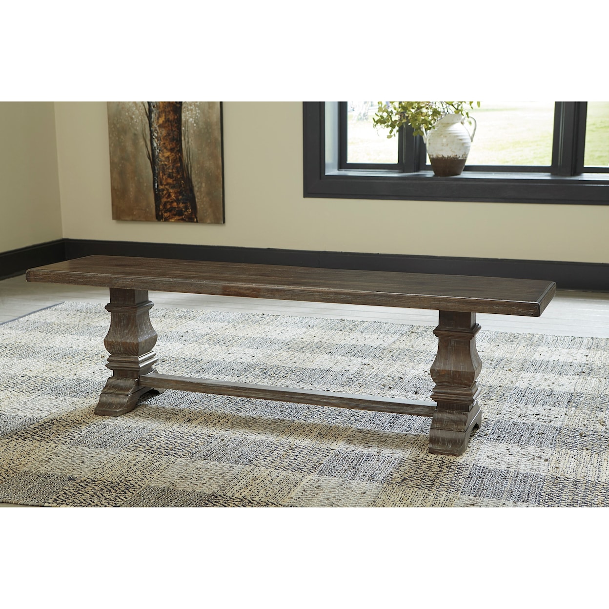 Signature Design by Ashley Wyndahl 8-Piece Dining Table Set with Bench