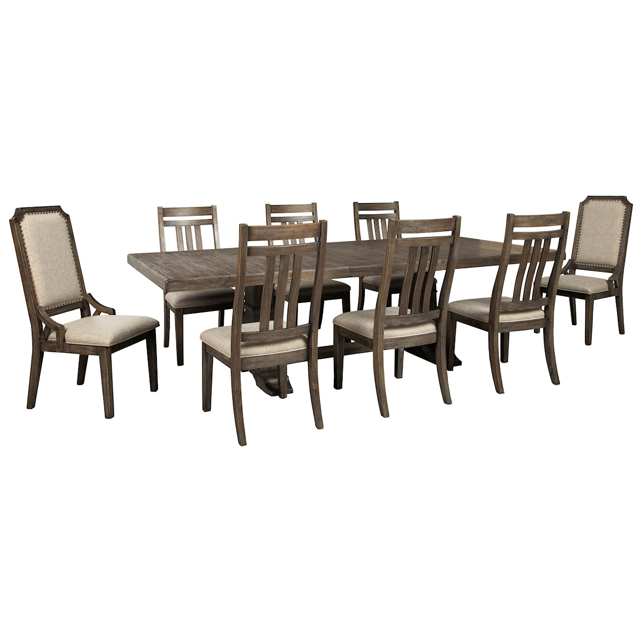 Ashley Furniture Signature Design Wyndahl 9-Piece Dining Table Set