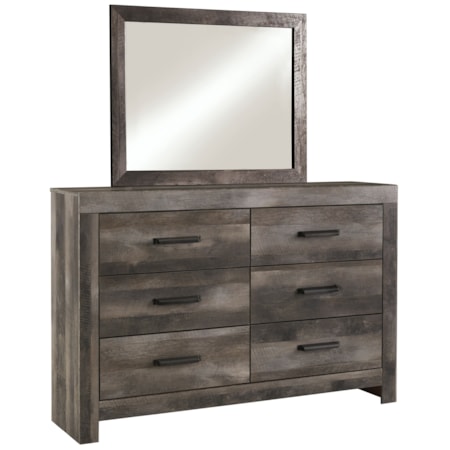 Dresser and Mirror Set