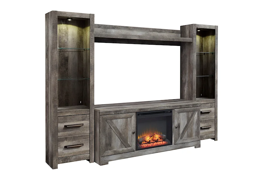 Wynnlow Wall Unit with Fireplace by Signature Design by Ashley at Beck's Furniture