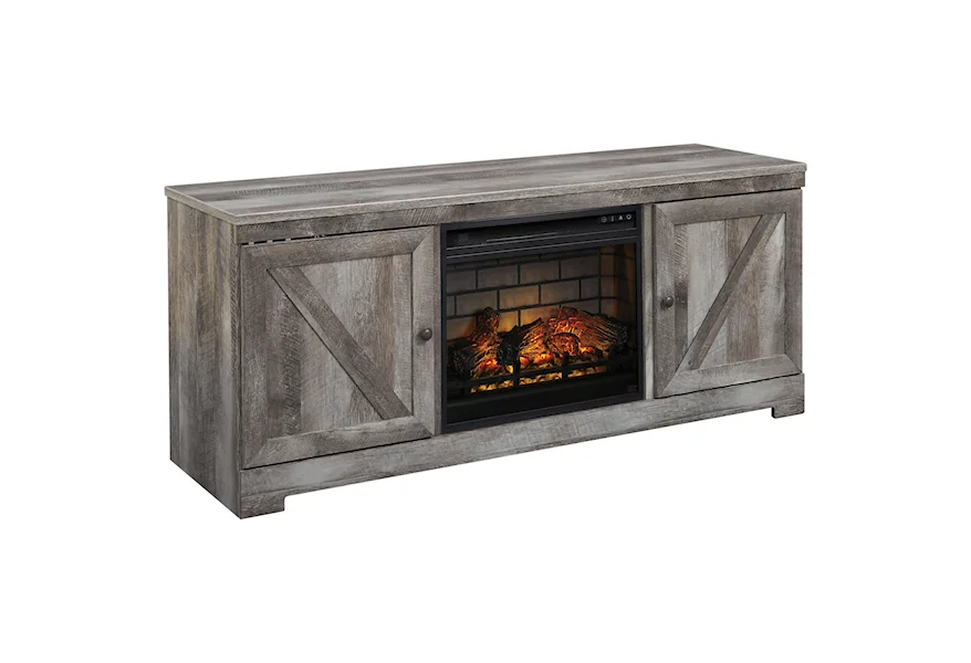 Wynnlow Large TV Stand with Fireplace by Signature Design by Ashley at Beck's Furniture