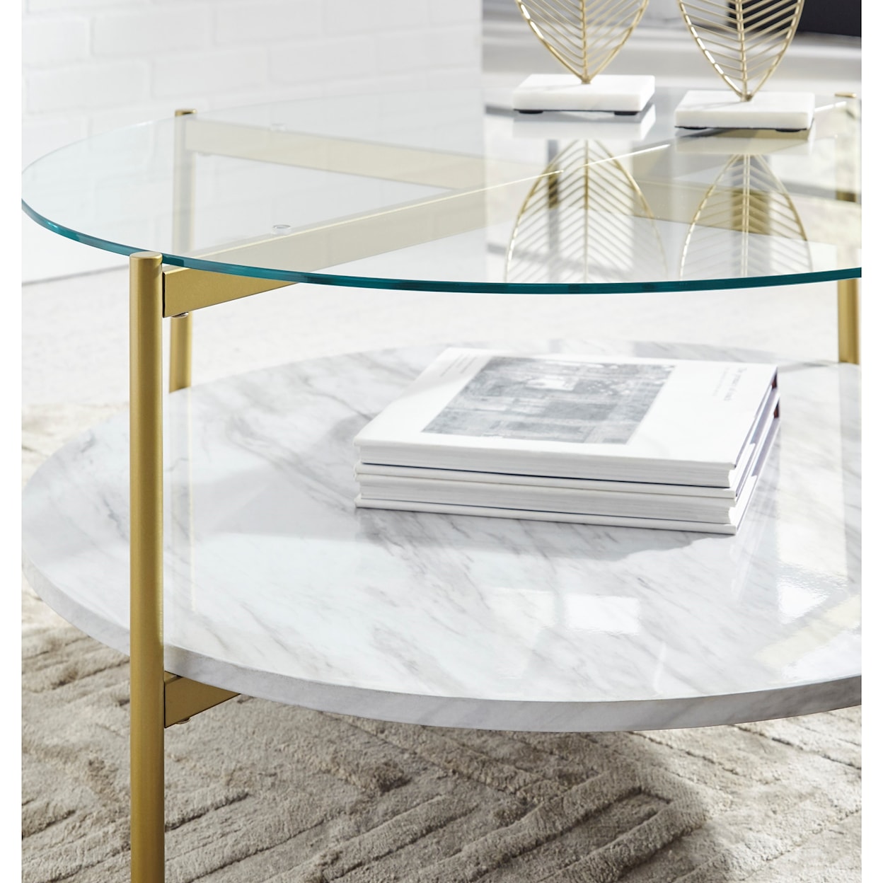 Ashley Furniture Signature Design Wynora Round Cocktail Table