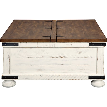 Farmhouse Cocktail Table with Storage