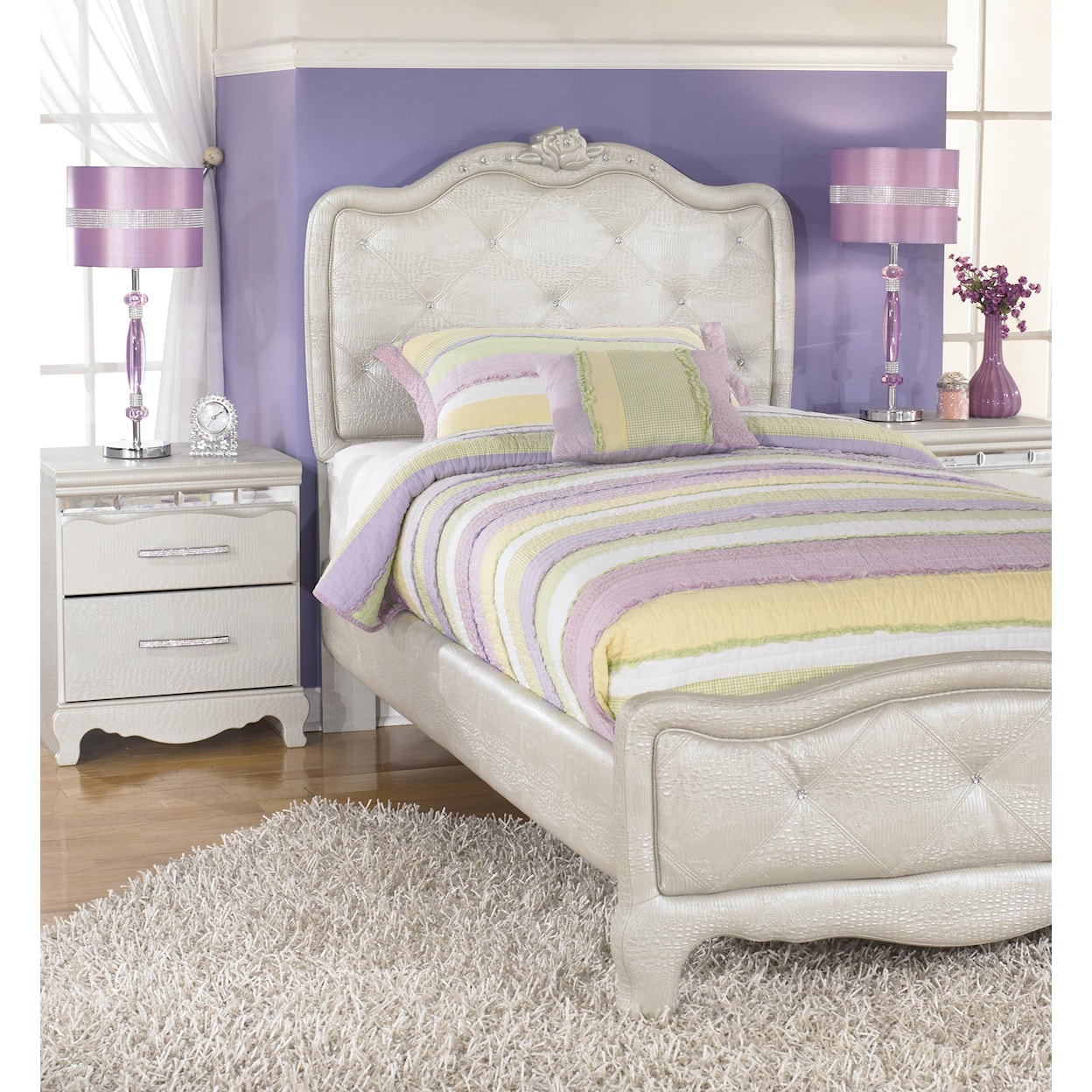 Ashley Furniture Signature Design Zarollina Twin Upholstered Bed