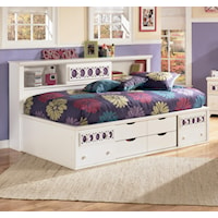 Twin Bedside Bookcase Daybed with Customizable Color Panels