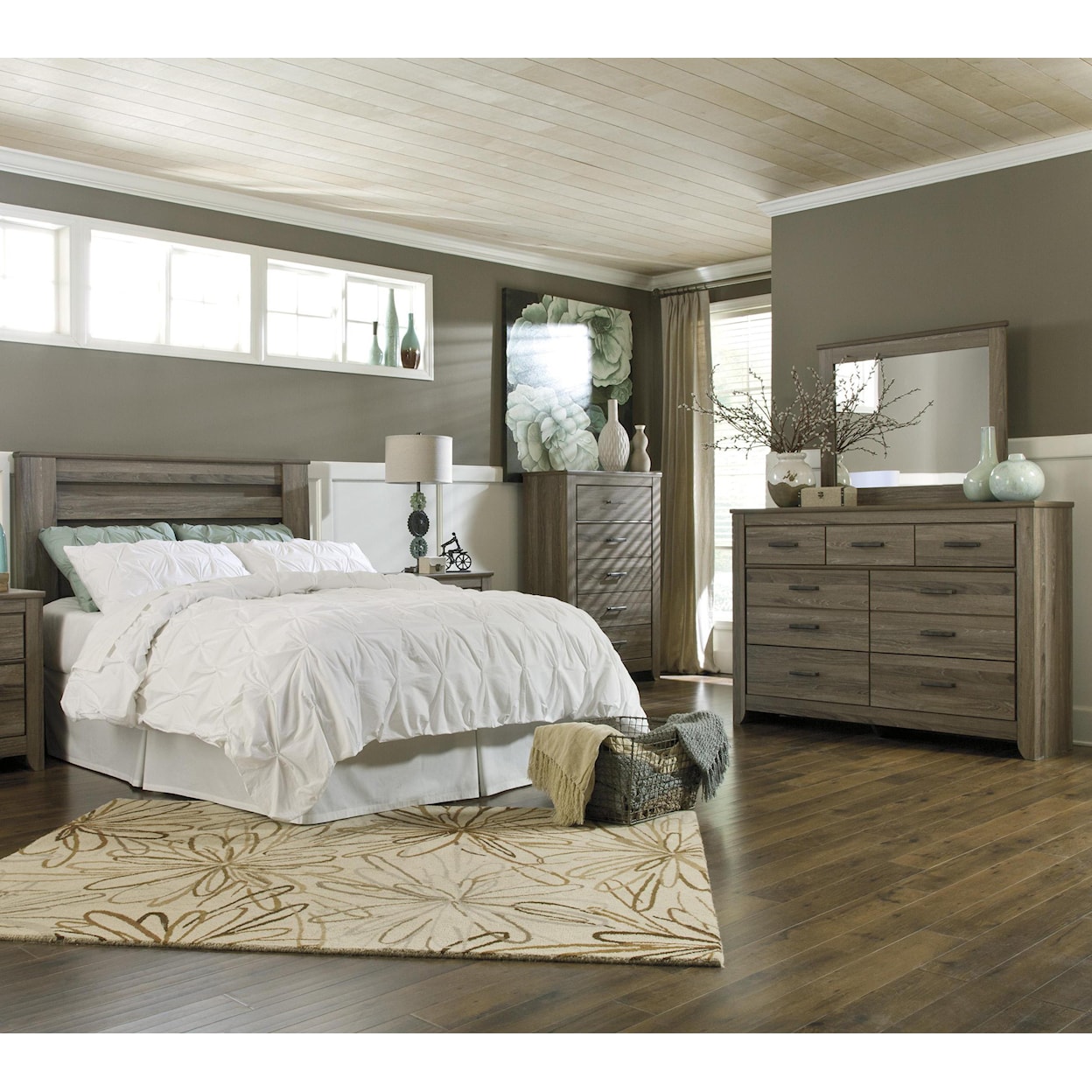 Signature Design by Ashley Zelen 4 Piece Queen Bedroom Group