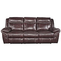 Leather Match Reclining Sofa