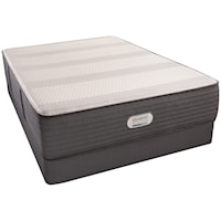 Twin 14 1/2" Luxury Firm Hybrid Mattress and Platinum Regular Foundation