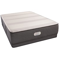 Full 14 1/2" Luxury Firm Hybrid Mattress and BR Platinum Low Profile Foundation