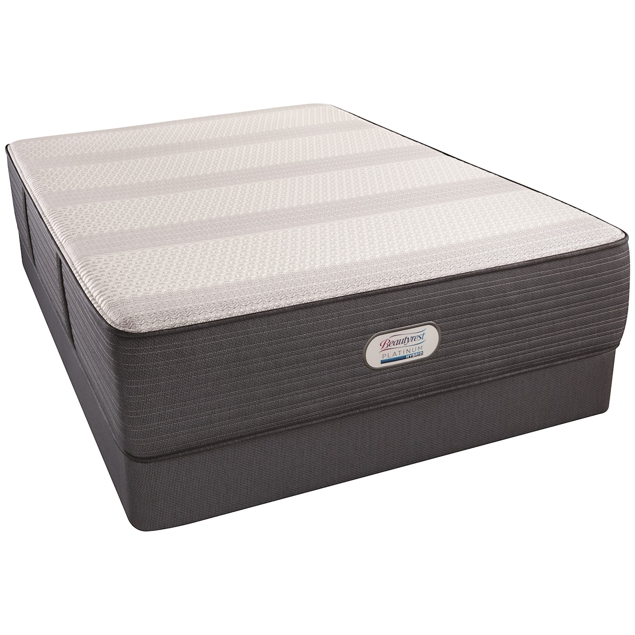 Beautyrest Beautyrest Platinum Hybrid Crescent Valley Lux Fir Queen 14 1/2" Luxury Firm Hybrid Matt Set