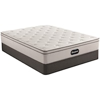 King 12" Plush Euro Top Pocketed Coil Mattress and 9" Foundation