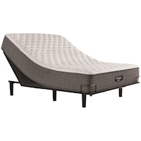 Queen 11 3/4" Extra Firm Pocketed Coil Mattress and Luxury Adjustable Base