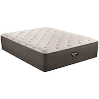 Queen 13" Medium Euro Top Pocketed Coil Mattress and 5" Low Profile Foundation